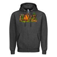 Charcoal Heather camping love Zipper Hoodie - NancyCooperArtShop