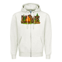 Oatmeal Heather camping love Zipper Hoodie - NancyCooperArtShop
