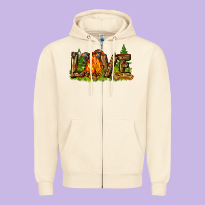Camping Love Zipper Hoodie Designed By Nancycooperartshop