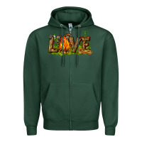 Sports Green camping love Zipper Hoodie - NancyCooperArtShop