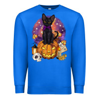 True Royal halloween black cat pumpkin Premium Sweatshirt - BarkalooDesign