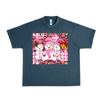 Midnight Navy pink snowgirls Urban Heavy Tee - AdoDesignShop