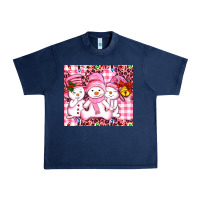 Navy pink snowgirls Urban Heavy Tee - AdoDesignShop