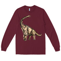 Burgundy Brachiosaurus Long Sleeve Tee - LillyAllenDesigns