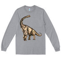 Heather Grey Brachiosaurus Long Sleeve Tee - LillyAllenDesigns