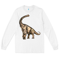 White Brachiosaurus Long Sleeve Tee - LillyAllenDesigns