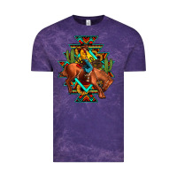 Cloud Purple aztec rodeo cowboy Vintage Tee - JahusDesignShop