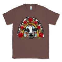Chestnut black and white baby cow floral rose rainbow Classic Tee - BarkalooDesign
