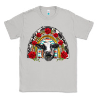Moon Dust black and white baby cow floral rose rainbow Classic Tee - BarkalooDesign