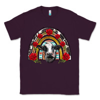 Plum black and white baby cow floral rose rainbow Classic Tee - BarkalooDesign