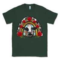 Sports Green black and white baby cow floral rose rainbow Classic Tee - BarkalooDesign