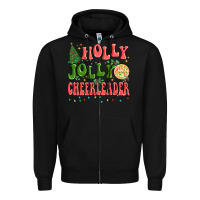 Black holly jolly cheerleader Zipper Hoodie - MaliasSmallBusiness