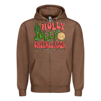 Chestnut holly jolly cheerleader Zipper Hoodie - MaliasSmallBusiness