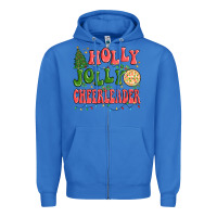 True Royal holly jolly cheerleader Zipper Hoodie - MaliasSmallBusiness