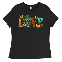 Black love with cross Ladies Tee - texasbilliewilder