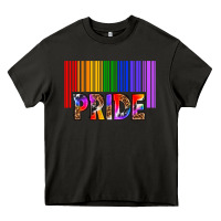 Asphalt barcode pride Heavy Core Tee - texasbilliewilder