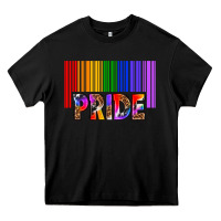 Black barcode pride Heavy Core Tee - texasbilliewilder