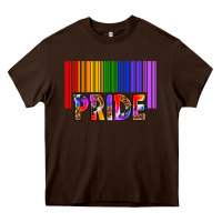 Chocolate Brown barcode pride Heavy Core Tee - texasbilliewilder