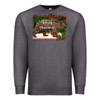 Charcoal Heather merry christmas bear Premium Sweatshirt - BarkalooDesign