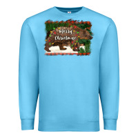 Ocean Blue merry christmas bear Premium Sweatshirt - BarkalooDesign