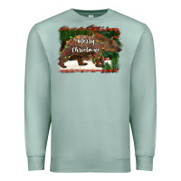 Seafoam merry christmas bear Premium Sweatshirt - BarkalooDesign