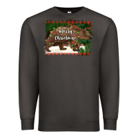 Smoke merry christmas bear Premium Sweatshirt - BarkalooDesign