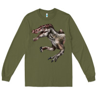 Army Green Spinosaurus Face Long Sleeve Tee - LillyAllenDesigns