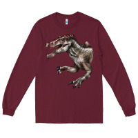 Burgundy Spinosaurus Face Long Sleeve Tee - LillyAllenDesigns