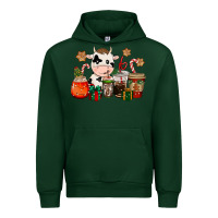 Forest Green cow coffee cups christmas Urban Hoodie - CowGirlArtShop