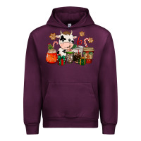 Mauve Wine cow coffee cups christmas Urban Hoodie - CowGirlArtShop