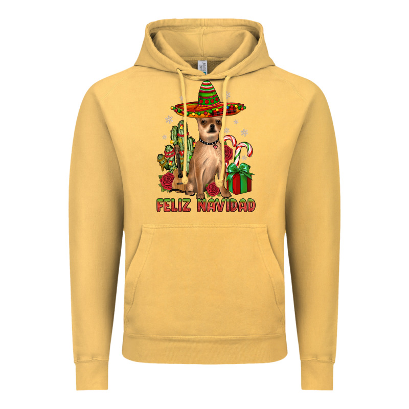 Chihuahua Feliz Navidad Vintage Hoodie by JahusDesignShop | Teevron