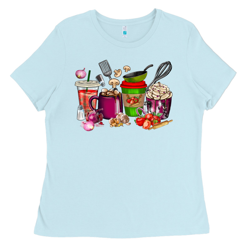 Lunch Lady Coffee Cups Ladies Tee by texasbilliewilder | Teevron