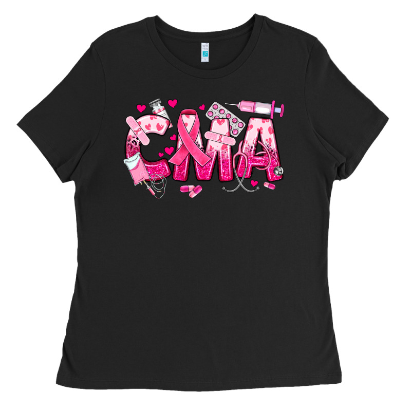 Breast Cancer Cma Certified Medical Assistant Ladies Tee by JahusDesignShop | Teevron