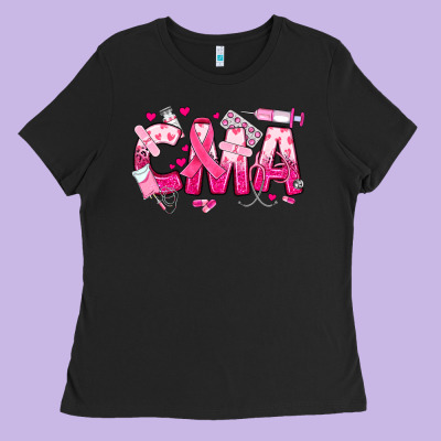 Breast Cancer Cma Certified Medical Assistant Ladies Tee Designed By Jahusdesignshop