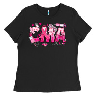 Black breast cancer cma certified medical assistant Ladies Tee - JahusDesignShop