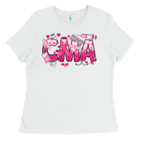 White breast cancer cma certified medical assistant Ladies Tee - JahusDesignShop