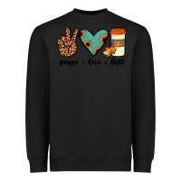 Black peace love fall Heavyweight Sweatshirt - JahusDesignShop