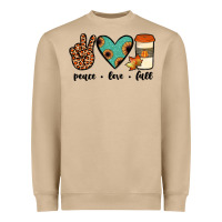 Peace Love Fall Heavyweight Sweatshirt | Teevron