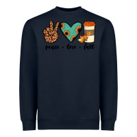 Navy peace love fall Heavyweight Sweatshirt - JahusDesignShop