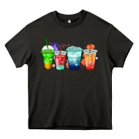 Asphalt tea junkie coffee cups Heavy Core Tee - Zillion Design Studio