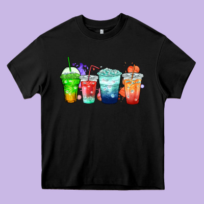 Tea Junkie Coffee Cups Heavy Core Tee Designed By Zillion Design Studio