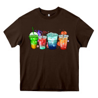 Chocolate Brown tea junkie coffee cups Heavy Core Tee - Zillion Design Studio