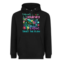Black everyone's journey is different trust the flow Heavyweight Hoodie - Artiststas