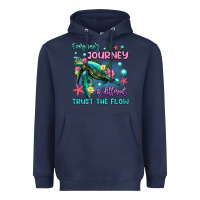 Navy everyone's journey is different trust the flow Heavyweight Hoodie - Artiststas