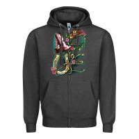 Charcoal Heather love boots horseshoe cowboy Zipper Hoodie - NancyCooperArtShop