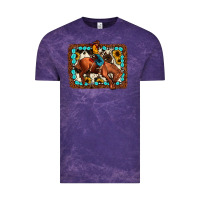 Cloud Purple rodeo cowboy Vintage Tee - JahusDesignShop