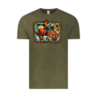 Vintage Olive rodeo cowboy Vintage Tee - JahusDesignShop