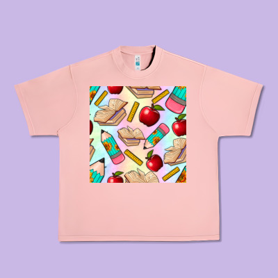 School Seamless Pattern Urban Heavy Tee Designed By Bundleandbundleshop