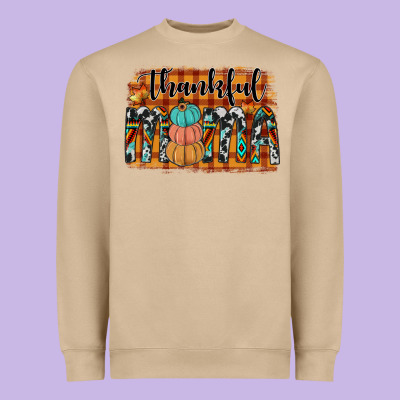 Thankful Mama Heavyweight Sweatshirt Designed By Jahusdesignshop