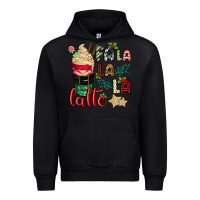 Black Fa la la la latte Urban Hoodie - CowGirlArtShop